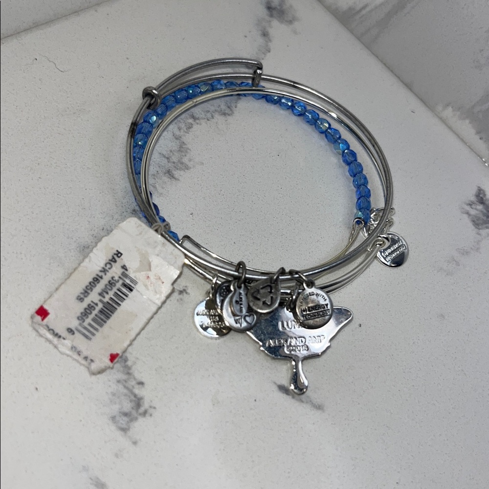 Alex and Ani Silver Trio Bracelet Set - Picture 2 of 3